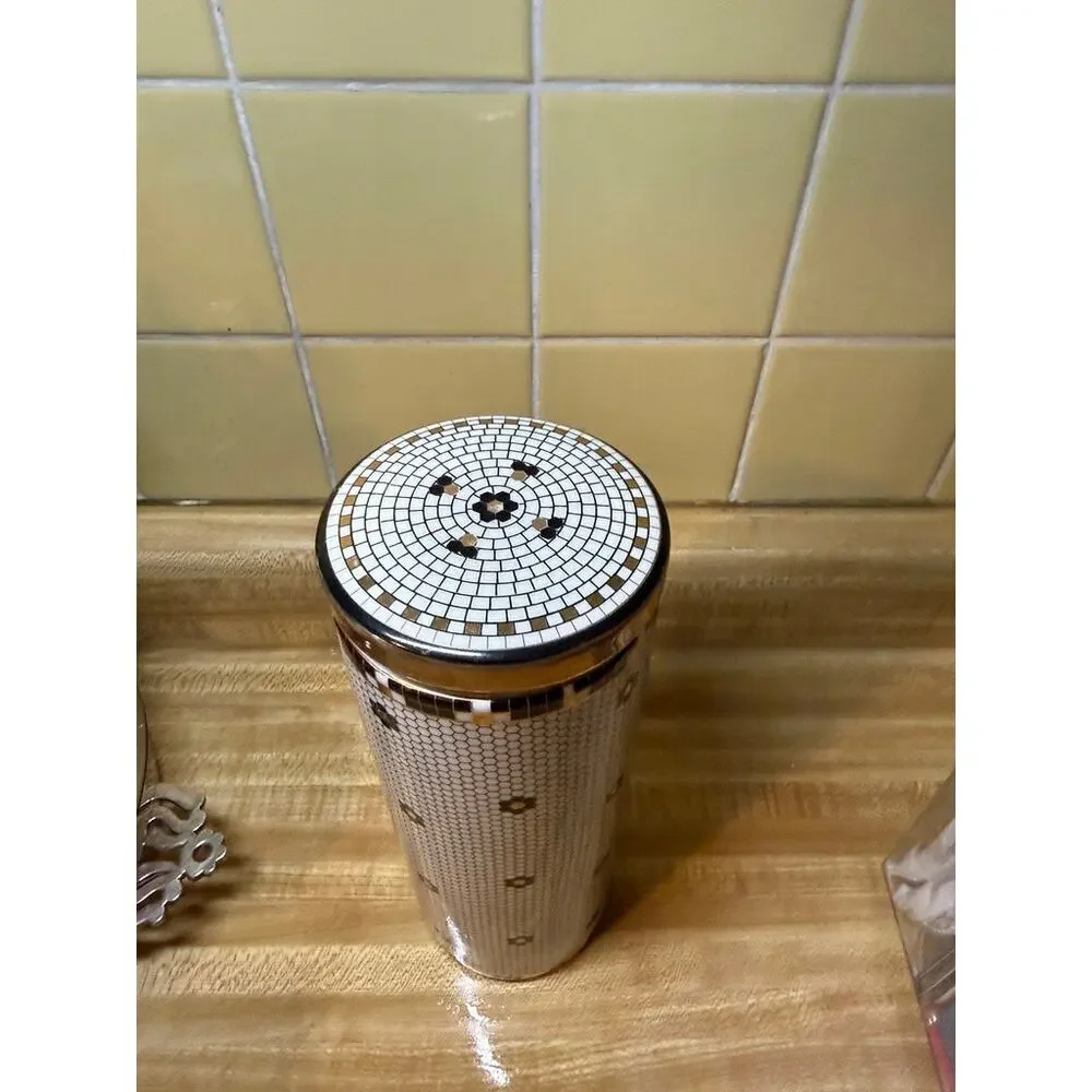 Anthropologie Bistro Tile Bonjour Canister